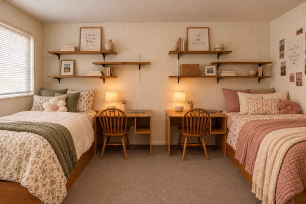Cozy Symmetrical Dorm Room Glow